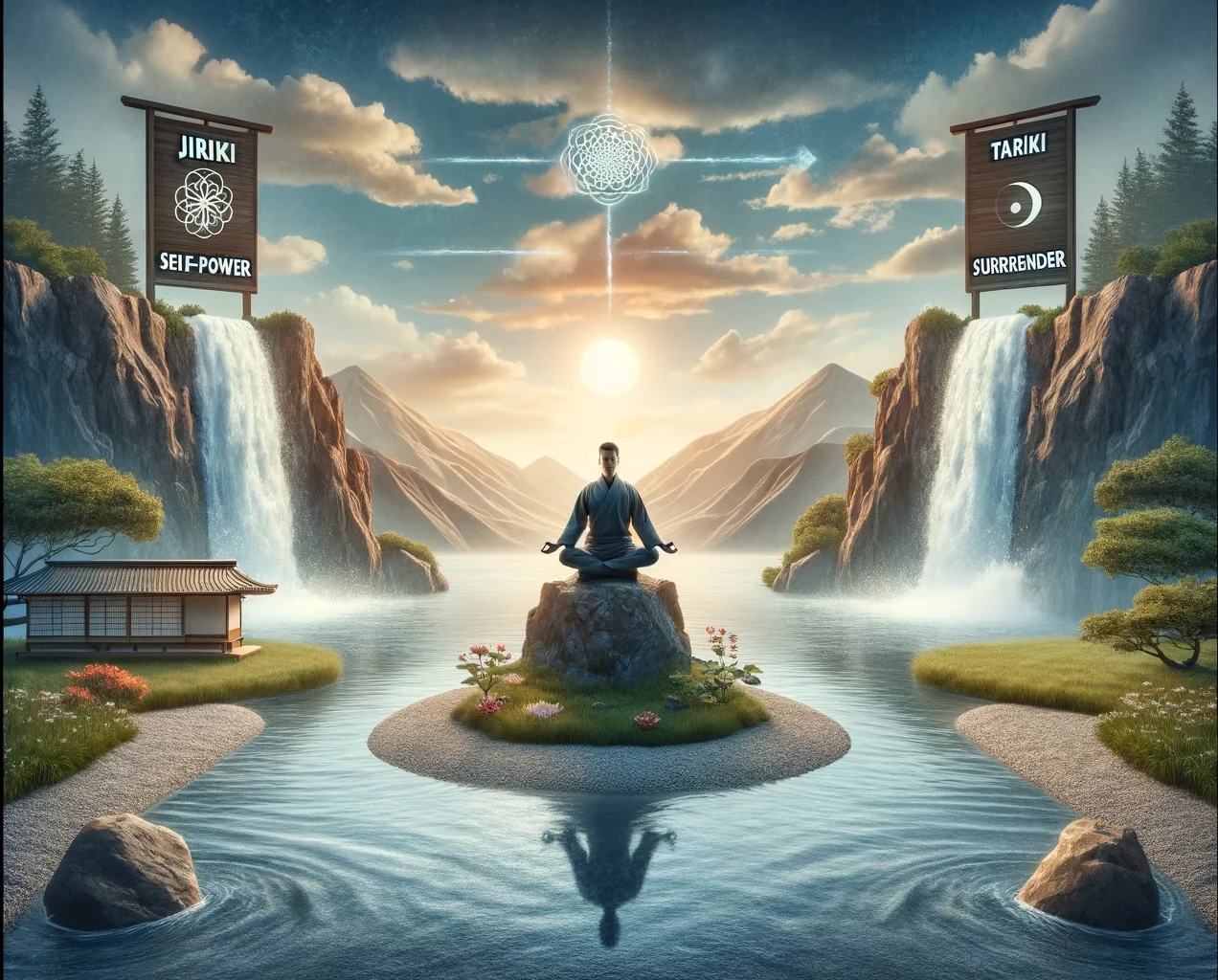 Single Leader DALL·E 2024-05-30 13.22.21 - A serene Zen garden with a single leader ...